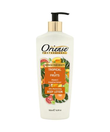 Tropical Fruits Body Lotion - Grapefruit Extract Glycerine Vitamin E for Vibrant Hydration - Quick Absorb Formula 16.9 fl oz Tropical & Fruits