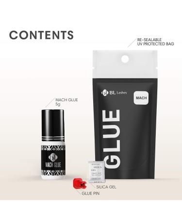 Buy BL Lashes Mach Extra Strong Eyelash Extension Glue | Fast Drying 1 Sec | Up to 7 Weeks Retention | Professional Black Adhesive (5g) - International Shipping Available - Buy Online on GoSupps.com