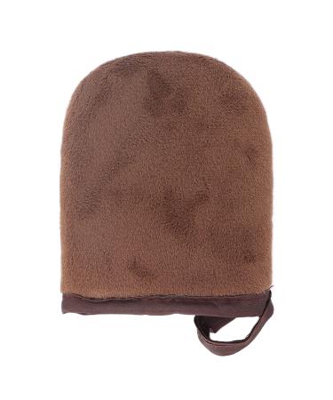 Self Tanning Mitt for Self Tan Self Tanner Mitt for Application of Self Tanner Flocking Self Tanner Mitten Lotion Applicator Small Sunless Tanner Mitt Washable And Reusable (Brown)