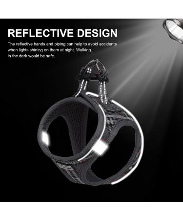 Buy Suredoo Dog Harness for Small Dogs - Reflective Breathable with Leash - Gray Checkered Design - Perfect for Small & Medium Breeds - Buy Online on GoSupps.com