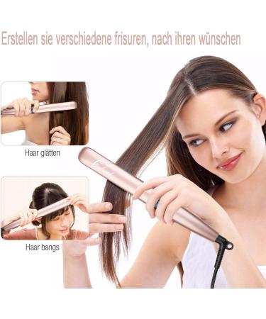 Culwad Smooth Iron Hair Straightener - 25mm Ceramic Plate Digital Display Dual Voltage Automatic Shut-Off - Rose Gold - Buy Online on GoSupps.com