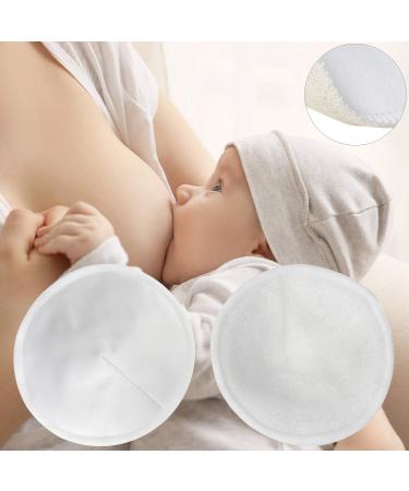 12pcs Bamboo Nursing Breast Pads w/ Laundry Bag - Contoured Leak-Proof Breastfeeding Nipple Pad for Maternity, Reusable Nipple Covers for Breastfeeding - Pastel Touch, 4.5 inch - Buy Online on GoSupps.com
