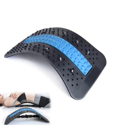 Back carrier for the lower back pain relief back stretcher for bed/chair car height adjusted lumbar support spinal lower and upper back support support black blue