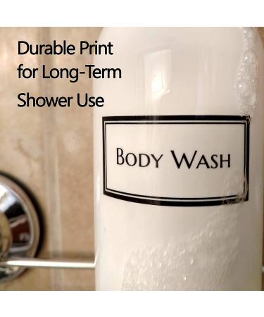 Artanis Home Silkscreened Shower Bottle Set - Shampoo, Conditioner, Body Wash - 16 oz 3-Pack (White) - Black Pumps - Buy Online on GoSupps.com
