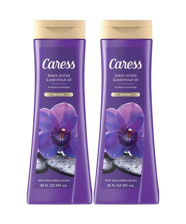 Caress Body Wash Black Orchid & Patchouli Oil To Relax and Recharge Relaxing Fragrant Body Soap 20 fl oz (Pack of 2) Black Orchid & Patchouli 10 Ounce (Pack of 2) 2