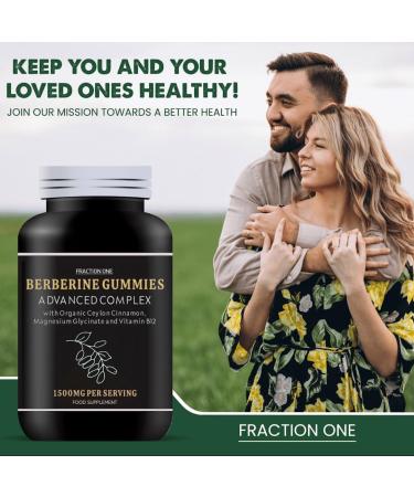 Berberine Gummies - Sugar Free - 1500mg Berberine - Ceylon Cinnamon, Vitamin B12, Magnesium - 120 Gummies - Buy Online on GoSupps.com