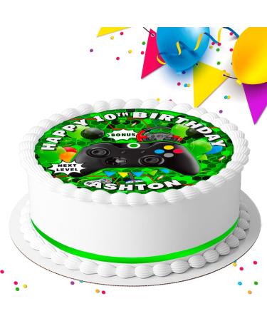 GAMING BIRTHDAY PARTY PERSONALISED EDIBLE ICING CAKE TOPPER DECORATION SV63 - Buy Online on GoSupps.com