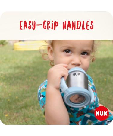 NUK Learner Cup 125ml Stainless Steel - Anti-Colic, Leak-Proof, BPA-Free | 6-18 Months | Pink - Buy Online on GoSupps.com