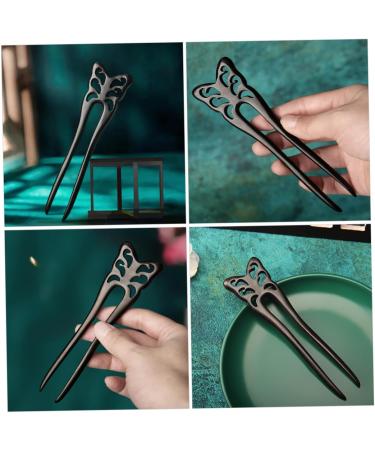 VINTORKY Ebony Hairpin Hair Forks Hair Pins for Thick Hair Chinese Hair Sticks Hair Accessories French Pins Hair Pins for Women Hairpins Hair for Women U Pins Hair Wooden Hair Sticks - Buy Online on GoSupps.com