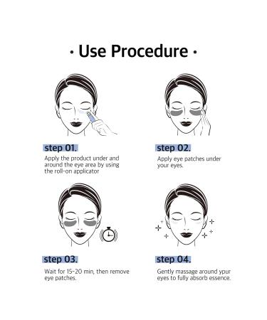 MORENUF Hydrogel Collagen Real Cool 6 Pairs of Eye Patches & Hydrating Roll-On Serum Set for Dark Circles and Puffiness - Hyaluronic Acid and Caffeine Eye Serum Korean - Buy Online on GoSupps.com