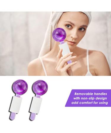 Ice Globes for Facial Cooling Globes Set for Eye & Neck Cold Glass Ice Roller Ball Cryo Sticks Face Globes Tighten Skin Reduce Puffiness and Dark Circles Enhance Circulation Purple - Buy Online on GoSupps.com