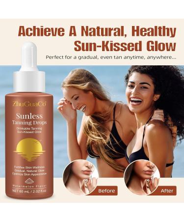 CLFJLXYX Tanning drops to drink 2025 selftanning drops for sunless tanning improve natural complexion melanin boost without sun damage for all skin types 60ml - Buy Online on GoSupps.com