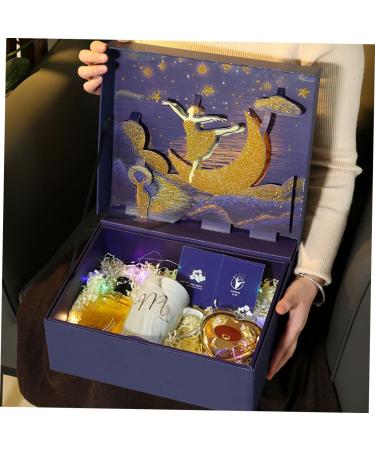 VILLCASE 1 Set Box Box Box Decor Present Accessory Jewelry Present Adornment Packing Box Girl Heart 38X28CM Blue - Buy Online on GoSupps.com