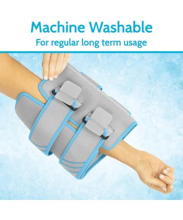 Vive XL Elbow Ice Pack - Adjustable Gel Wrap for Cold/Hot Therapy - Reusable & Refreezable - Compression for Sports Recovery, Arthritis, Tendonitis Pain Relief - Cool Gray - Buy Online on GoSupps.com