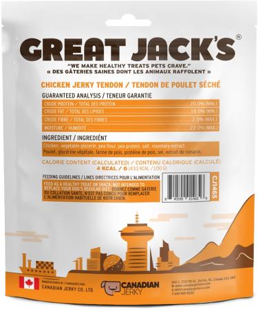 Great Jacks Dog Chicken Jerky Tendon Bars 230g - Buy Online on GoSupps.com