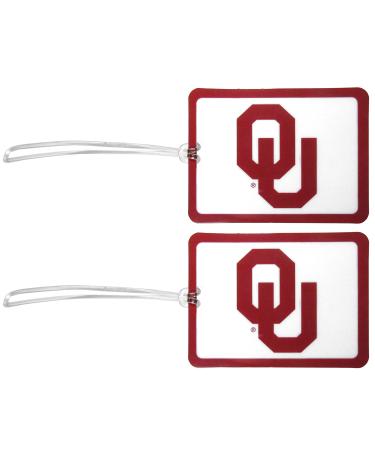 Siskiyou Sports NCAA Oklahoma Sooners Vinyl Luggage Tag, 2pk, Team Colors, One Size
