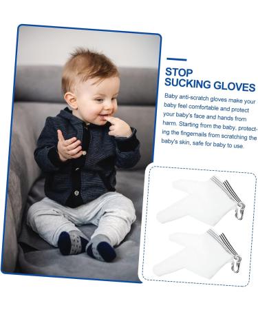 TOYANDONA Anti-Eating Infant Mittens - Stop Thumb Sucking Kit | Nylon Child Gloves 13x7.5cm - Buy Online on GoSupps.com