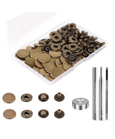 200 Pieces Stainless Steel Snap Fastener Kit, BetterJonny 15mm Heavy Duty  Snap Button Press Stud Cap with Pliers and 3 Setting Tools for Marine Boat