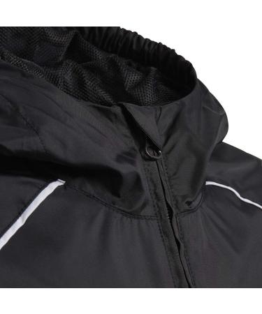 adidas Unisex-Child Core 18 Rain Jacket - Black/White - Medium - Buy Online on GoSupps.com