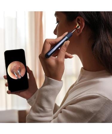 Smart Earwax Removal Tool 3.2mm Lens with LED Light | 10MP HD Smart Visible Ear Cleaner for Cleaning - Blue - Buy Online on GoSupps.com