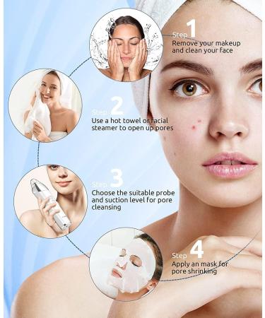 Blackhead Pore Vacuum Cleaner Remover | Upgraded 2023 Electric USB Rechargeable Extractor with 5 Probes | Blackhead Remover Kit for Women & Men - Buy Online on GoSupps.com
