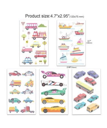 Konsait 82PCS Vehicles Temporary Tattoos for Kids - Car Fake Tattoo Stickers for Boys & Girls | Party Favors & Supplies - Buy Online on GoSupps.com