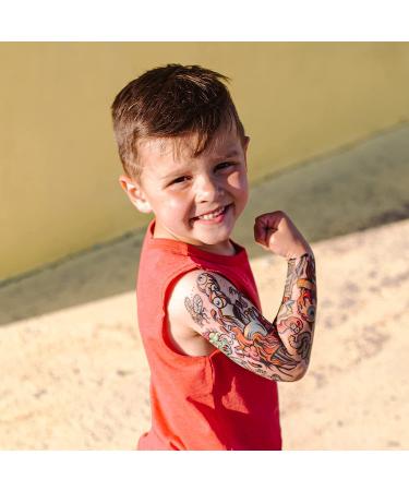TONY RAY Temporary Tattoo Sleeve for Kids 5-7Y - Premium Waterproof Full Arm Design by Real Tattoo Artists - Zombies Theme - Buy Online on GoSupps.com