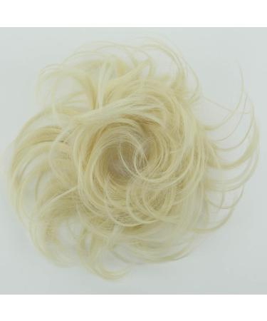 CAISHA Chloe Hairpiece Scrunchie - Voluminous Wavy Messy Updo | Synthetic Fiber | White Blonde - DM13cm - Buy Online on GoSupps.com