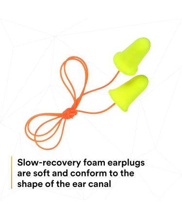 3M Ear Plugs 200/Box - E-A-Rsoft FX 312-1260 Corded Disposable Foam with NRR 33 for Drilling Grinding Machining & More - Buy Online on GoSupps.com