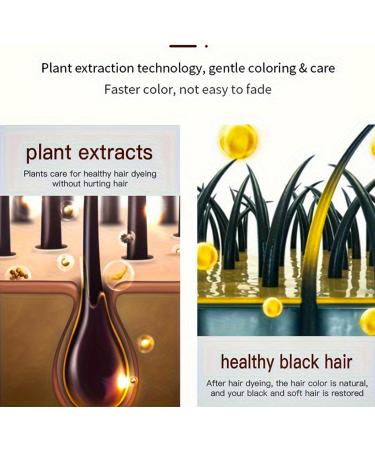 Mrettick Nova Hair Dye Shampoo Nova Hair Instant Dye Shampoo Brown Hair Dye Shampoo Natural Hair Color Shampoo for Gray Hair Long Lasting Hair Instant Dye Shampoo Hair Color (black) - Buy Online on GoSupps.com