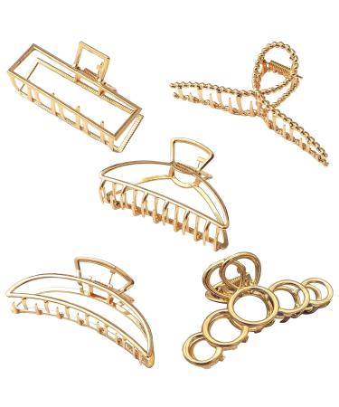 5 Slipproof Metal Hair Clips for Thick & Thin Hair - Stylish Claw Clips for Women - Buy Online on GoSupps.com