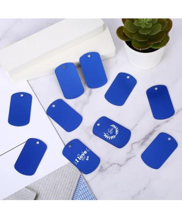 Mozeat 25pcs Pet ID Tags - Blank Aluminum Dog Tags (5x3 cm) for Personalization | Engrave Name Tags for Necklaces & Bracelets - Buy Online on GoSupps.com
