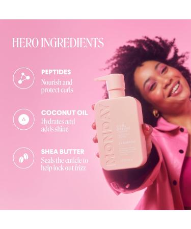 Buy MONDAY HAIRCARE Curl Define Conditioner 12oz - Nourishing Coconut Oil & Shea Butter for Shiny Strong Curls - International Shipping Available - Buy Online on GoSupps.com