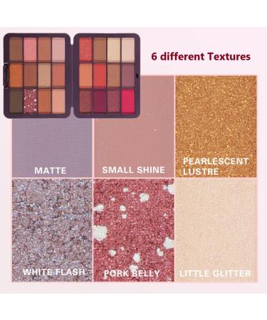 Palette de fards paupi res 24 couleurs tons chauds mats scintillants marron brillant imperm able nacr paillettes tons terrestres longue tenue portable marron chaud - Buy Online on GoSupps.com