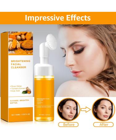Turmeric Facial Cleanser | Deep Cleaning & Moisturizing Face Wash for All Skin Types | Foaming Turmeric Cleanser - 1 PCS - Buy Online on GoSupps.com