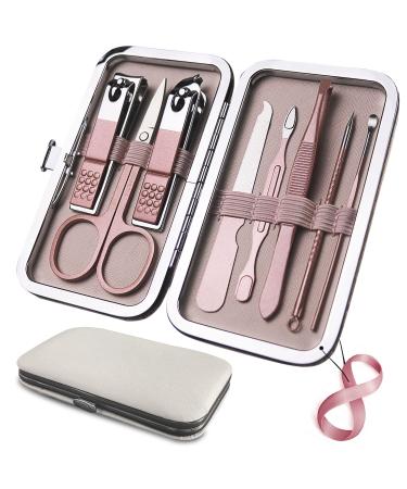Manicure Set 8 in 1 Nail Clipper Set,RedFlow Nail Clippers,Fingernail & Toenail Clippers,Manicure Tools,Pedicure Tools,Suitable for Travel Manicure Kit,Nail Set Kit with Everything Profe (Rose Gold) 8 Piece Set Rose Gold - Buy Online on GoSupps.com