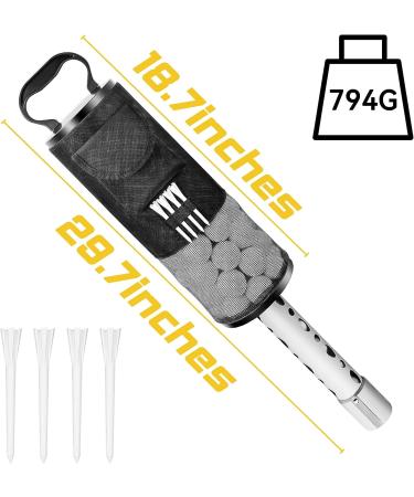 Kamitty Shag Bag for Golf Balls - Retriever with Aluminum Tube, Pocket & Tee Holder - Holds up to 80 Balls - Buy Online on GoSupps.com