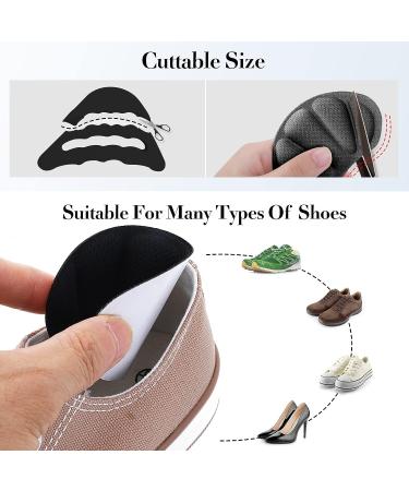 Sibba 6 Pairs Shoe Fillers for Big Shoes: Toe and Heel Inserts for Comfort and Pain Relief - Black (Adjustable Toe Fillers and Heel Grips Liner Inserts) - Buy Online on GoSupps.com