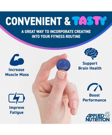 Applied Nutrition Creatine Gummies 3000mg Creatine Monohydrate Per Serving 80 Chewable Vegan Gummies for Strength Power & Recovery 20 Servings 1 Pack Blue Raspberry Blue Raspberry 1 Pack - Buy Online on GoSupps.com