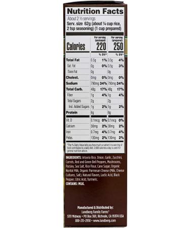 Lundberg Family Farms Traditional Italian Risotto Garlic Primavera 5.5 oz 6-Pack - Gluten-Free, Non-GMO, Kosher Dairy - Convenient Side Dish, Sustainably Farmed - Buy Online on GoSupps.com