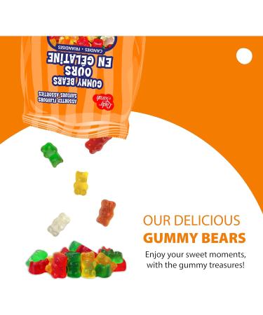 Lady Sarah Gummy Bears Assorted Flavours - 360 Grams (Pack of 3 x 120G Bags) |Canada's Top Choice Bulk Candy Bear Bag - Buy Online on GoSupps.com
