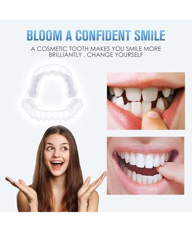 Flipped Warm Dentures - 2 Pairs of Cosmetic Veneers & Lightening False Teeth Set - Buy Online on GoSupps.com