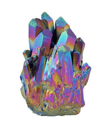 Kyeygwo natural mountain crystal titanium coated crystal quartz cluster specimen gem figure decoration irregular natural piece healing reiki stone decoration colorful 33 x 24 x 16 mm - 80 x 58 x 60 mm colored - Buy Online on GoSupps.com
