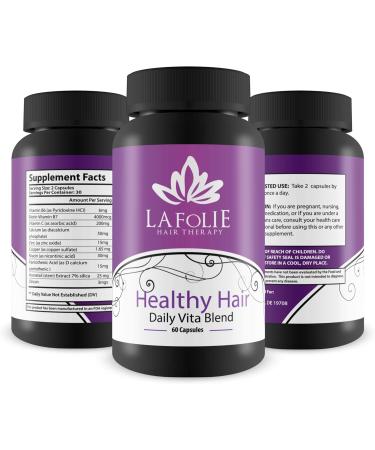La Folie Hair Therapy - Healthy Hair - Daily Vita Blend- Biotin- 60 Capsules - Buy Online on GoSupps.com