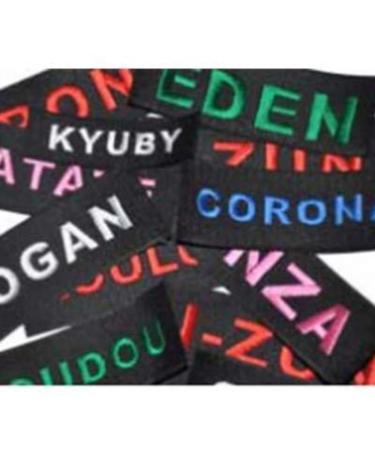Custom Labels for Julius K9 - Pair of Interchangeable Size Patches - Black - Easy to Use with Julius K9 Harnesses - Reflective - Logo Illustration - Product Information - Powerharnesses Compatible