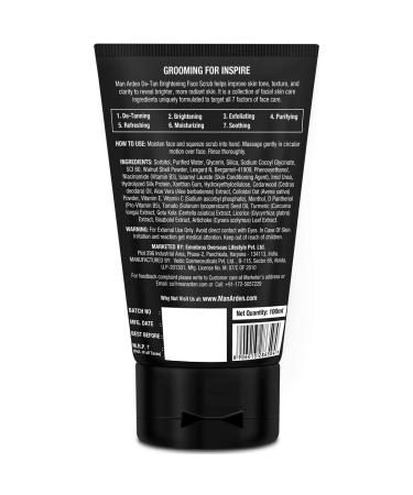 De Tan Brightening Face Scrub 100ml - Exfoliate & De-Tan Skin with Vitamin C - Buy Internationally - Buy Online on GoSupps.com