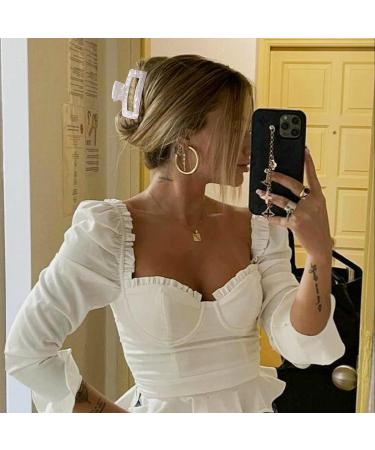 Magicsky 10 Pcs Marble Tortoise Acrylic Hair Claw Clips for Women - Cute Butterfly Barrettes Pins - Aesthetic Styling Accessories in Brown Opal Pink Multicolor - Buy Online on GoSupps.com