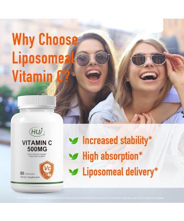 HUJ Vitamin C 500mg Immune and Antioxidant Support 60 Capsules - Buy Online on GoSupps.com