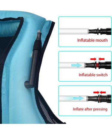 OMOUBOI Snorkeling Vest | Swim Jacket for Kids & Adults | Kayaking Buoyancy Vest for Water Sports | Portable & Safety Certified | Blue - Buy Online on GoSupps.com
