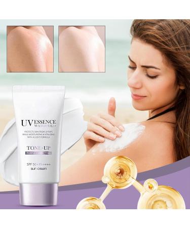 gifyym Moisturizing Sun Protection Face Protection Primer Sun Protection for Beach Holiday Dating Walking Commuting 50ml Sweatproof Broad Spectrum Facial Enemies - Buy Online on GoSupps.com